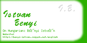 istvan benyi business card
